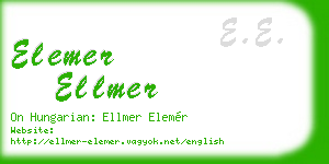 elemer ellmer business card